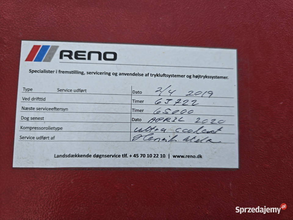 BEZ CENY MINIMALNEJ Kompresor śrubowy ECOAIR D50 Rok produkcji 1997 Mława