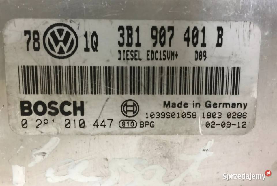 KOMPUTER STEROWNIK SILNIKA VW PASSAT B5 FL 25TDI osobowe Komputery