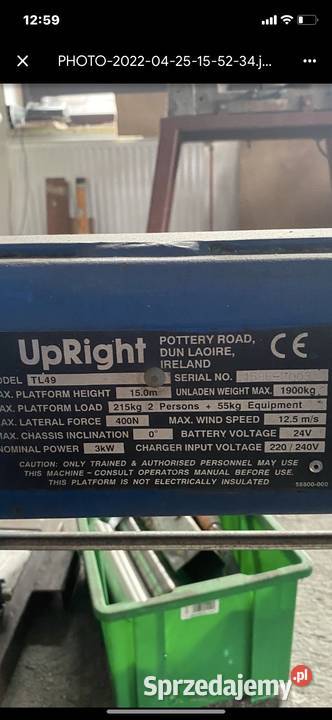 Podnośnik zwyżka UpRight TL 49 Pozostałe Bielsko-Biała