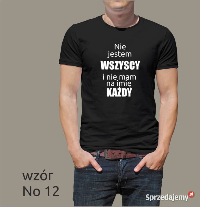 Koszulka z nadrukiem wzory jakość czarny małopolskie Krzeszowice