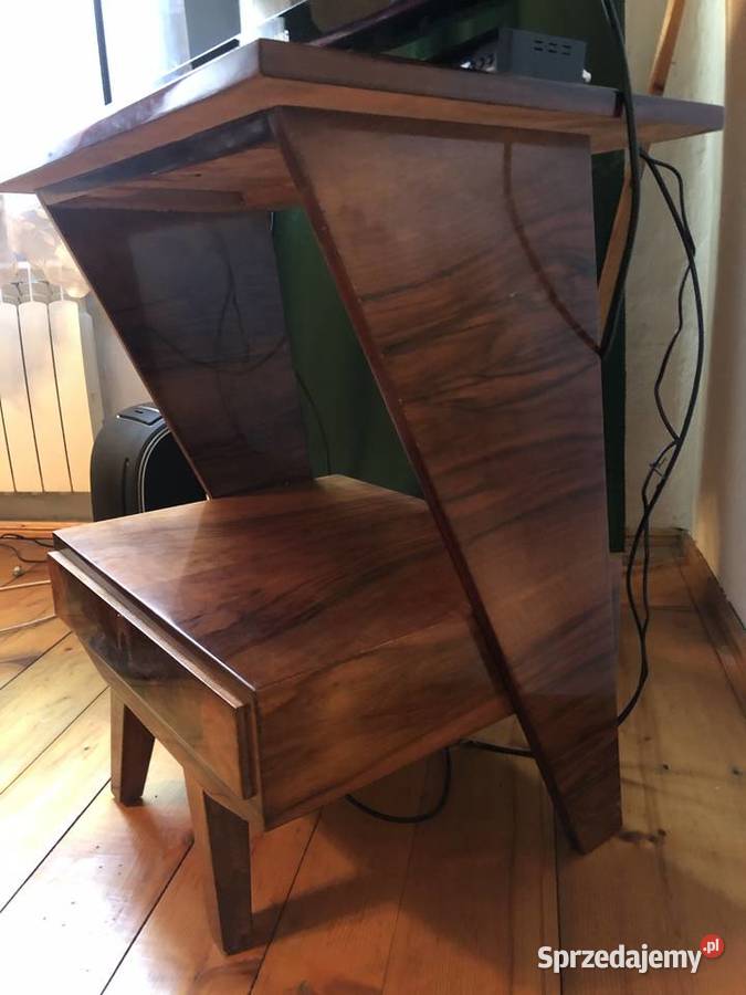 Stolik pomocniczy szafka RTV z szufladą PRL lata Meble Meble Kraków sprzedam