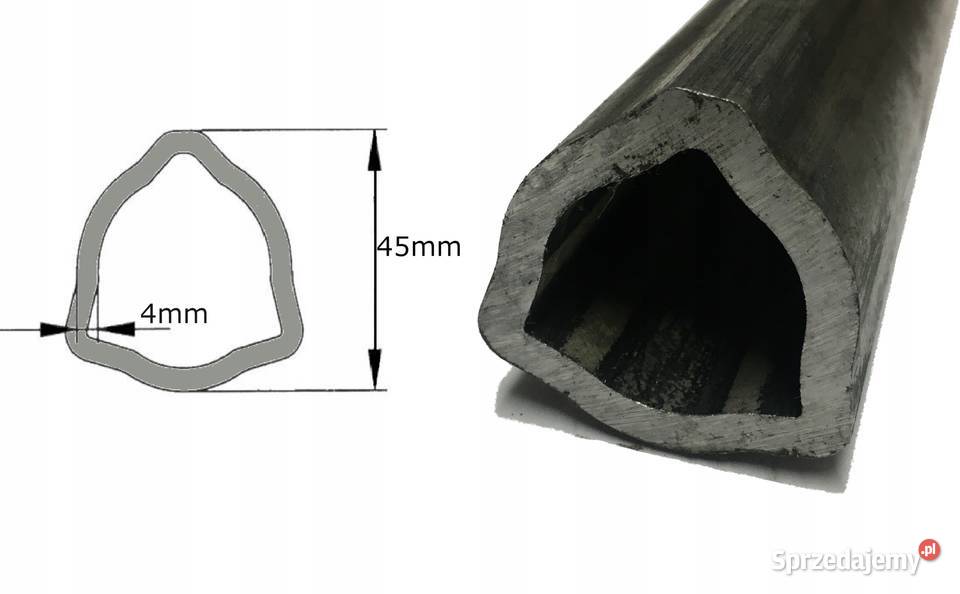 Rura wału WOM profilowana trójkąt 45x4mm 1m Kamionna
