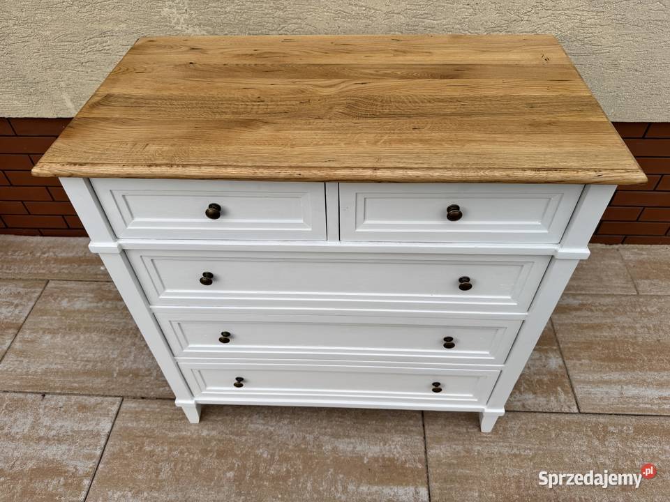 Komoda z szufladami biała szafka Sulbiny