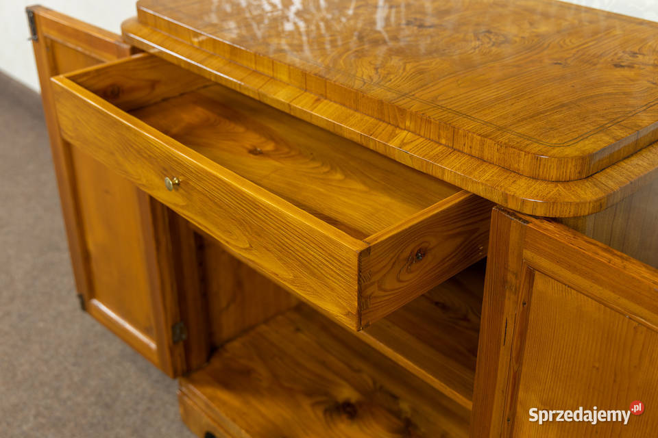 Komoda biedermeier jasna jesion korzeń antyk wielkopolskie Swarzędz