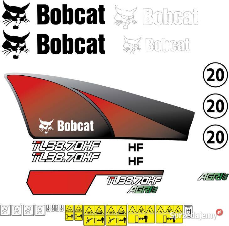 Naklejki na maszyny Bobcat naklejki zestawy sprzedam