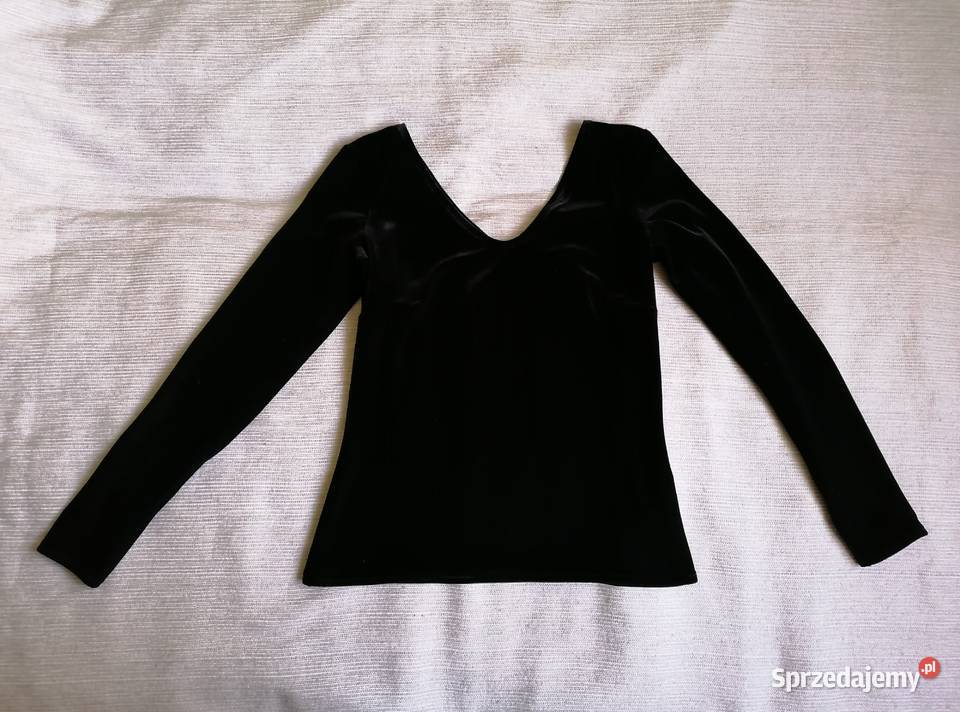 CAVARICCICZARNA AKSAMITNA BLUZKA WELUROWA RM łódzkie Łódź