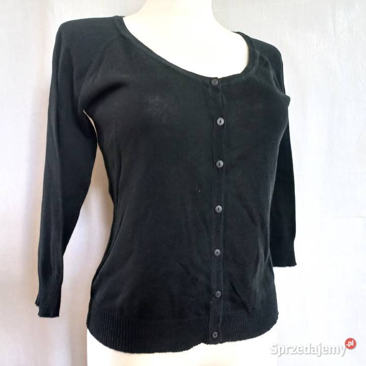 Sweter czarny Rozpinany krótki Kardigan r 3638 Białystok