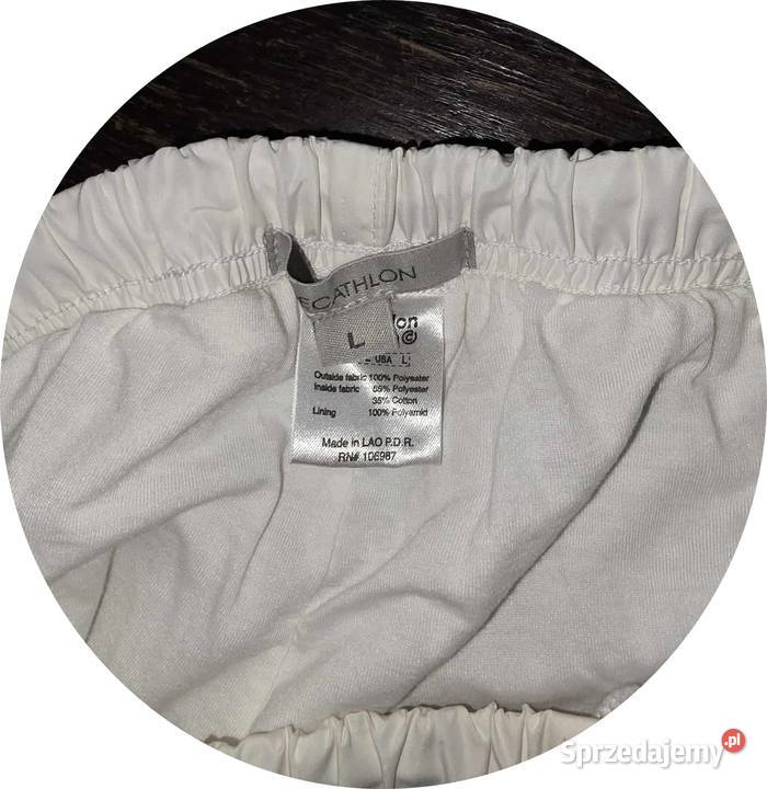 Spodnie z cienkiego materiału białe sportowe mazowieckie Warszawa