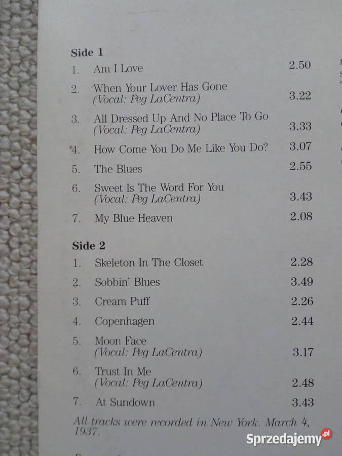 ARTIE SHAW AND HIS ORCHESTRA RHYTHM MAKERS 1937 Puławy sprzedam