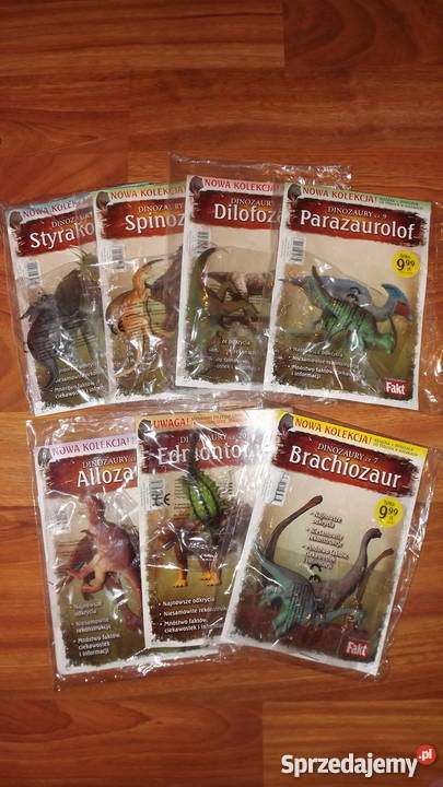 Dinozaury kolekcja 7 figurek z książeczkami