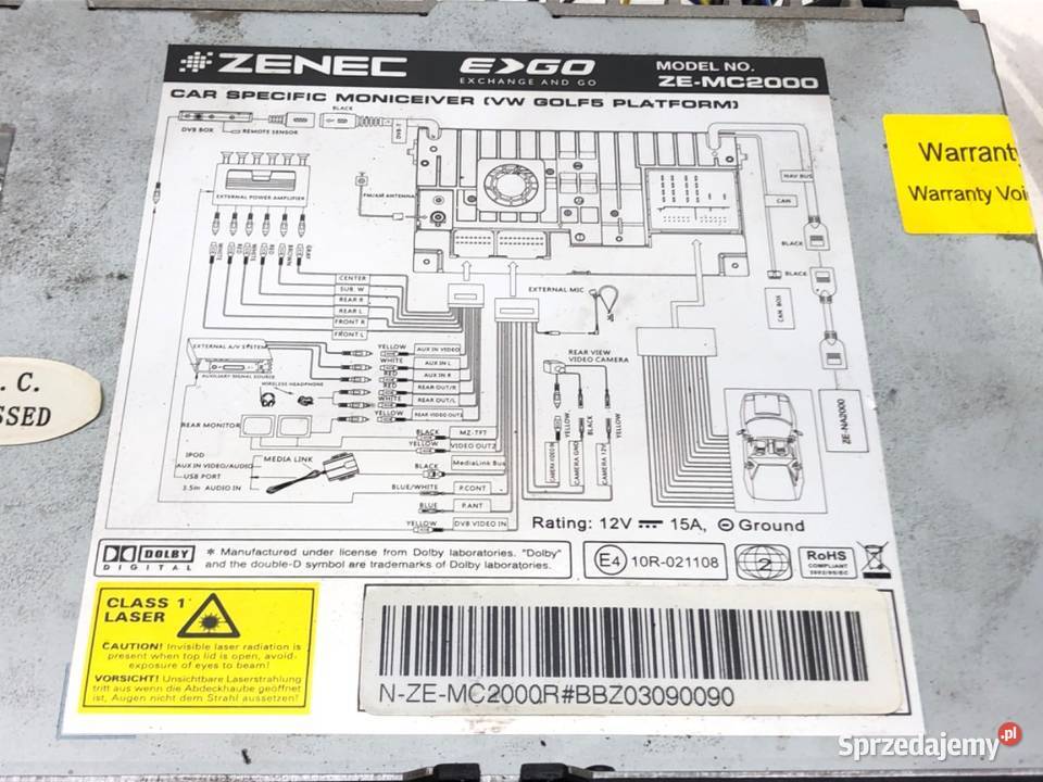 RADIO NAWIGACJA VW GOLF V ZENEC 0310 ODTWARZACZ Sprzęt audio fabryczny sprzedam
