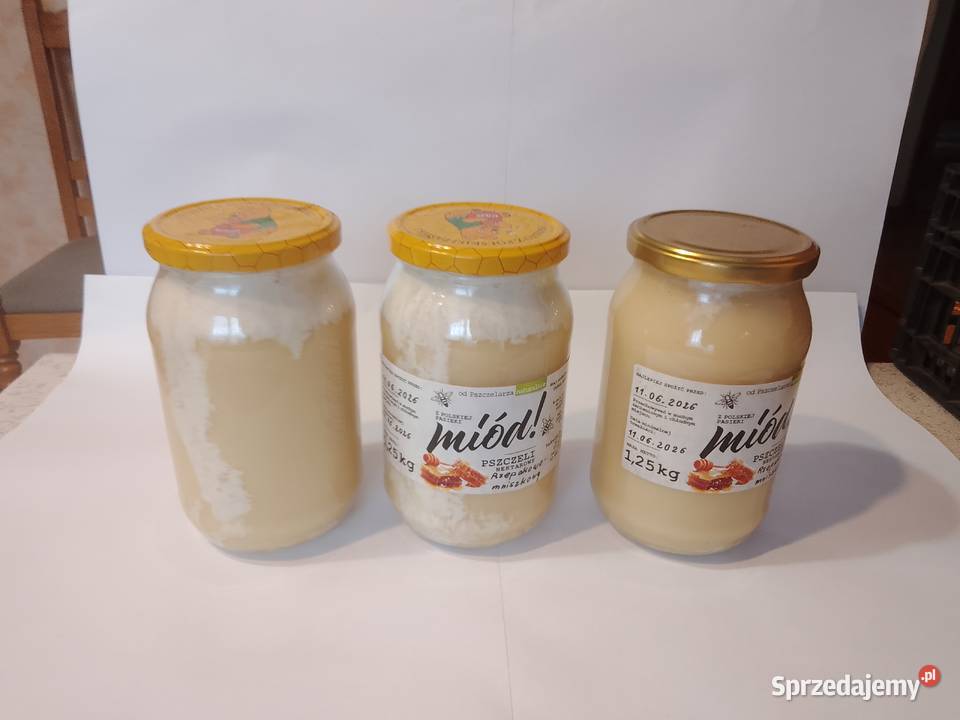 Miód rzepakowo mniszkowy 09 litra 125 Miód z Miody i produkty pszczele Mrągowo