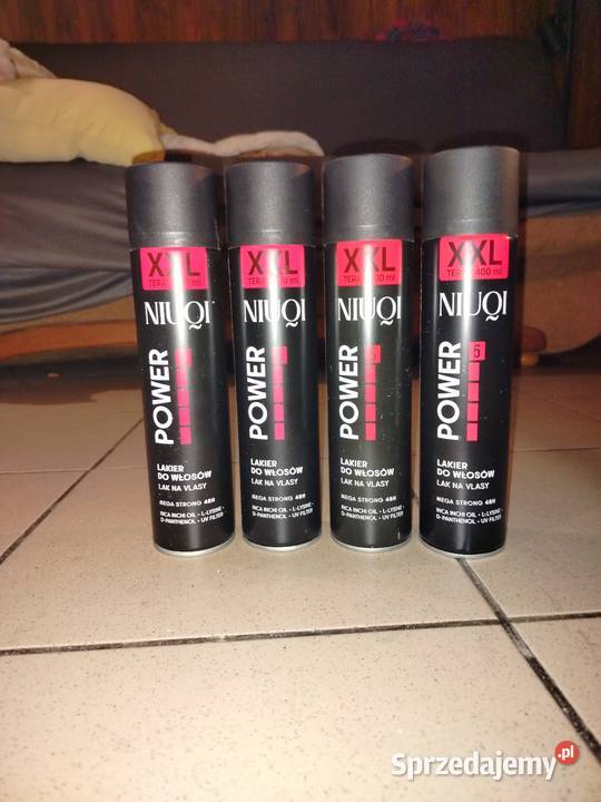 Nowe lakiery do włosów Niuqi XXL 400ml i Niuqi Akcesoria do włosów kujawsko-pomorskie sprzedam