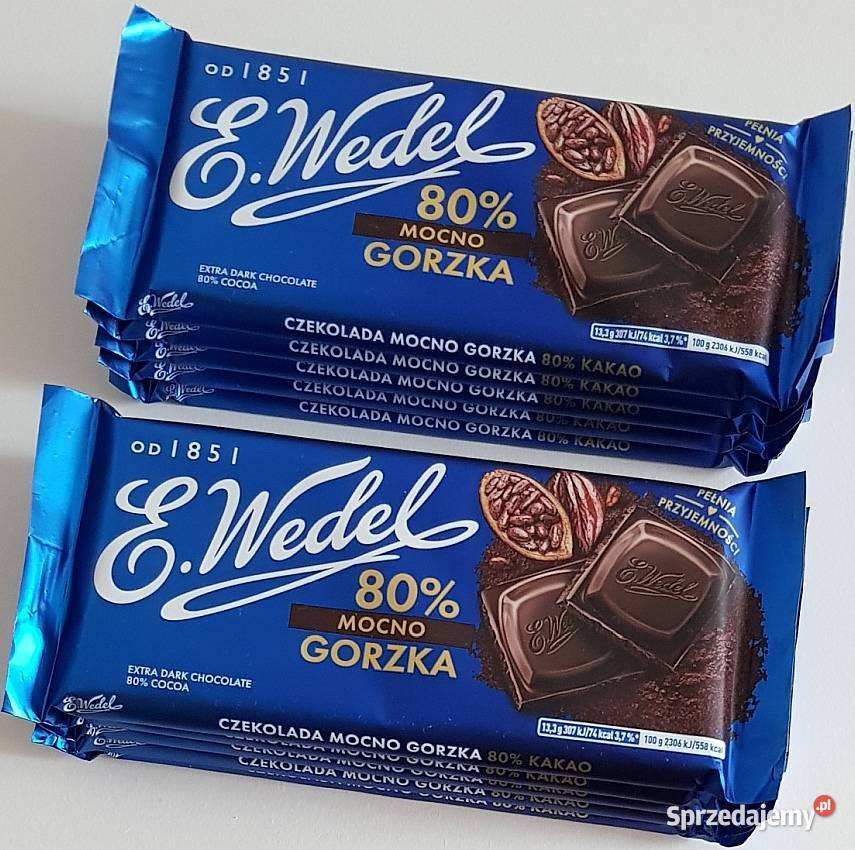 Czekolada mocno gorzka 80 20 sztuk Wedel Gorzów Wielkopolski