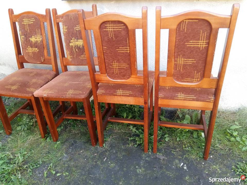Komplet 4 porządnych krzeseł do odświeżenia 173 Kościan sprzedam