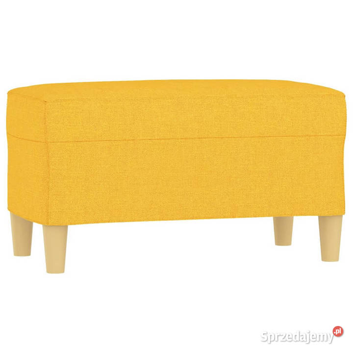 Ławka jasnożółty 70x35x41 tapicerowana tkaniną Warszawa