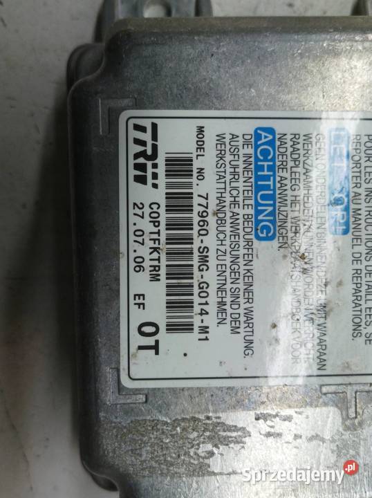 SENSOR AIRBAG 77960SMGG011M1 Honda Civic VIII Rok produkcji 2006
