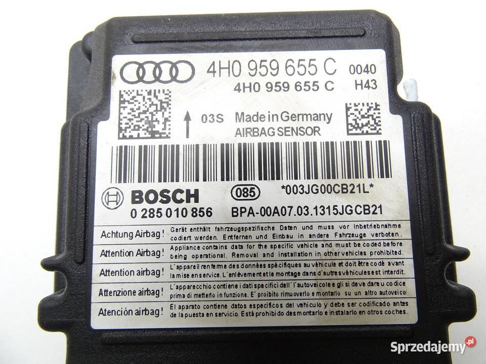 MODUŁ STEROWNIK AIRBAG PODUSZEK POWIETRZNYCH