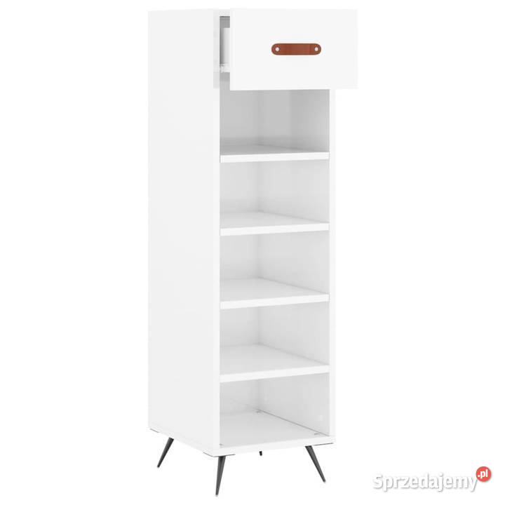 Szafka na buty wysoki połysk biała 30x35x105 Warszawa