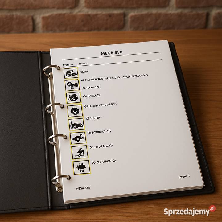 CLAAS MEGA 350 katalog części Polsku pomorskie