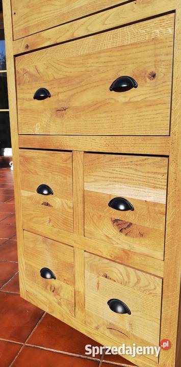 Szafka dębowa lite drewno loft komoda drewniana Dom i Ogród Garwolin