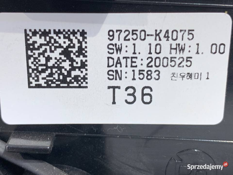 PANEL STEROWANIA NAWIEWU HYUNDAI KONA 97250K4075