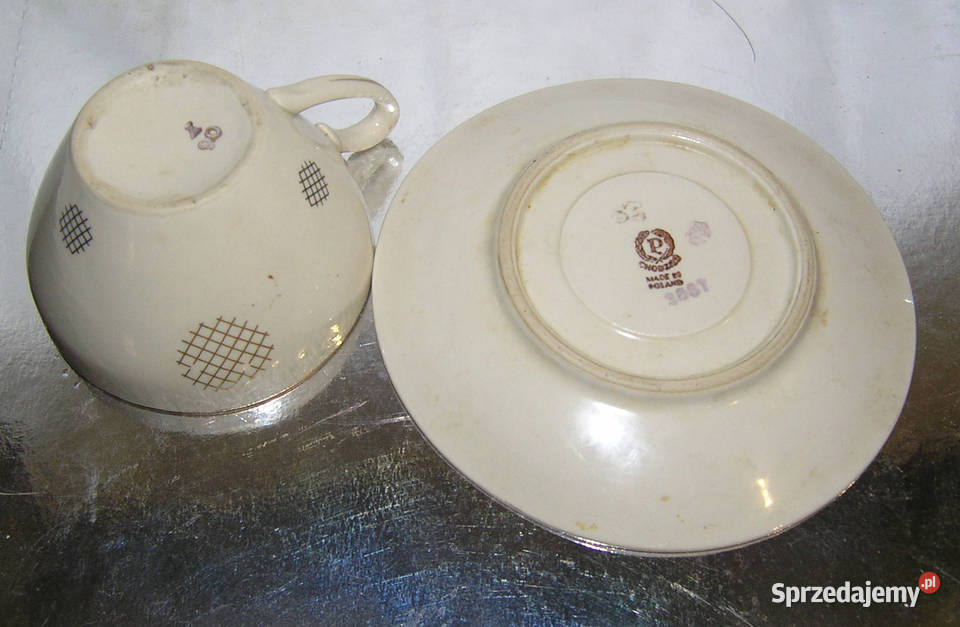 filiżanka vintage porcelana ecru Chodzież dolnośląskie Bartków