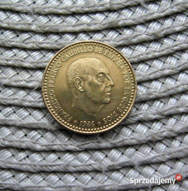 Hiszpania 1 Peseta 1966r Gen Franco Numizmatyka