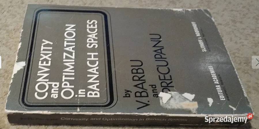 Convexity and optimization in Banach spaces pomorskie Gdańsk sprzedam