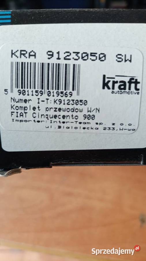 Przewody wysokiego napięcia Fiat CNQ Seicento osobowe Osiek sprzedam