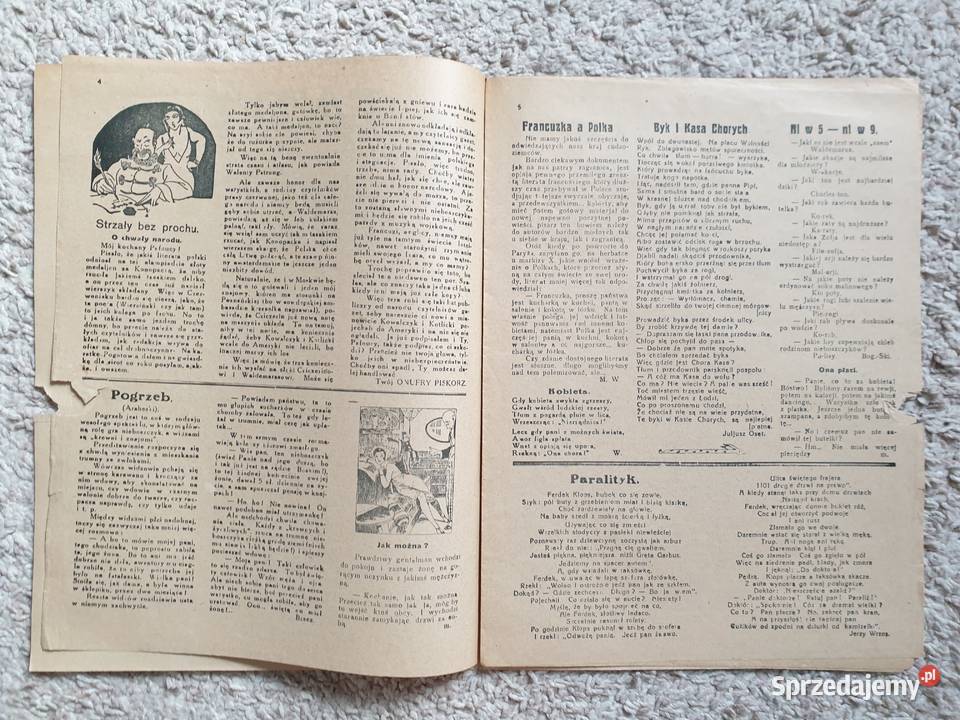 Wolne Żarty tygodnik satyryczny lata 20te XXI Czasopisma Gdynia