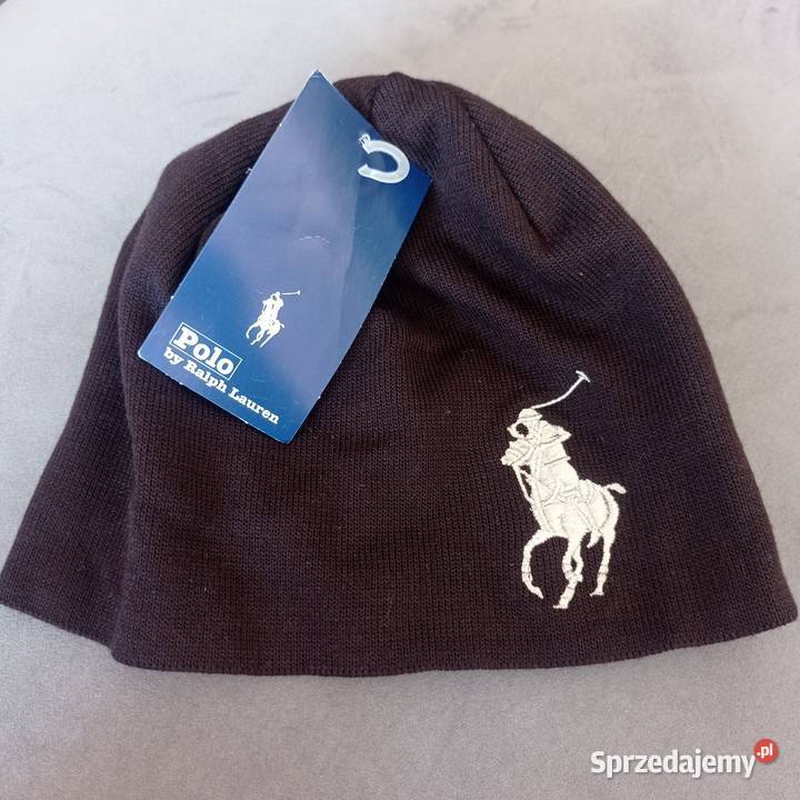Brązowa czapka Ralph Lauren nowa Bez wzoru Lubartów