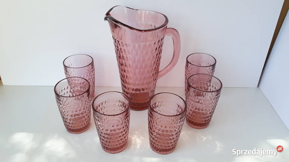 Zestaw do napojów TRÓJKĄTY 2 Ząbkowice kolorowe Porcelana i szkło
