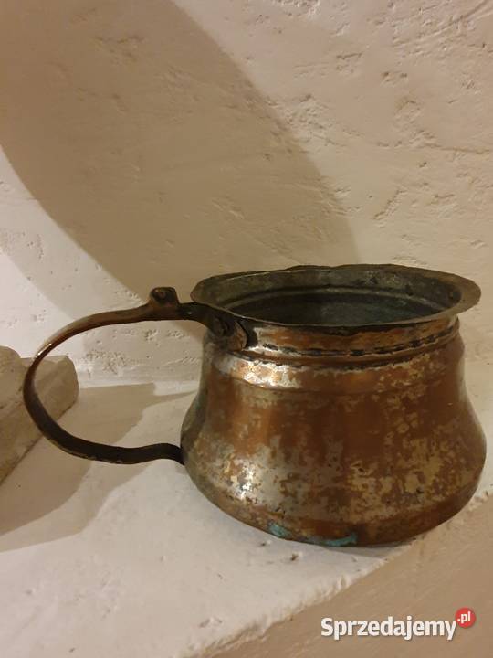 stary DZBANEK miedziany z uchwytem Pozostałe Lublin