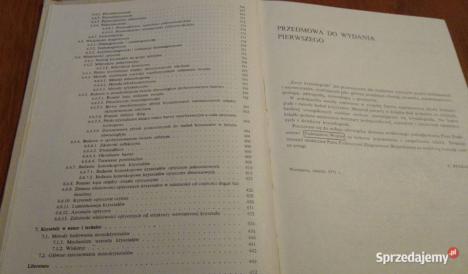 Zarys krystalografii Tadeusz Penkala 1976 wyd 2 Gdańsk sprzedam