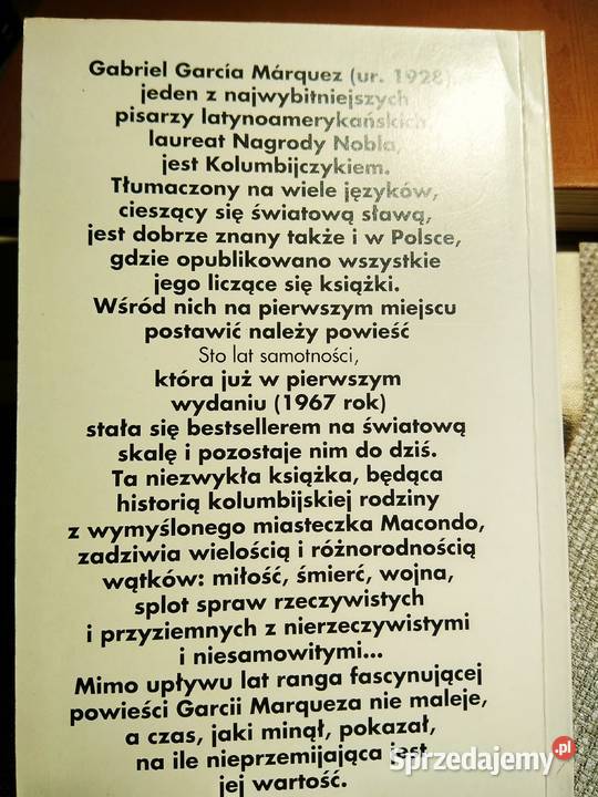 Sto lat samotności Marquez książka prezenty Warszawa