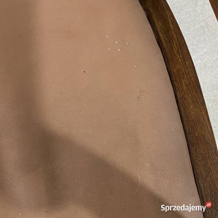 Stylowy fotel dębowy ze skórą elegancki Fotele Budno sprzedam