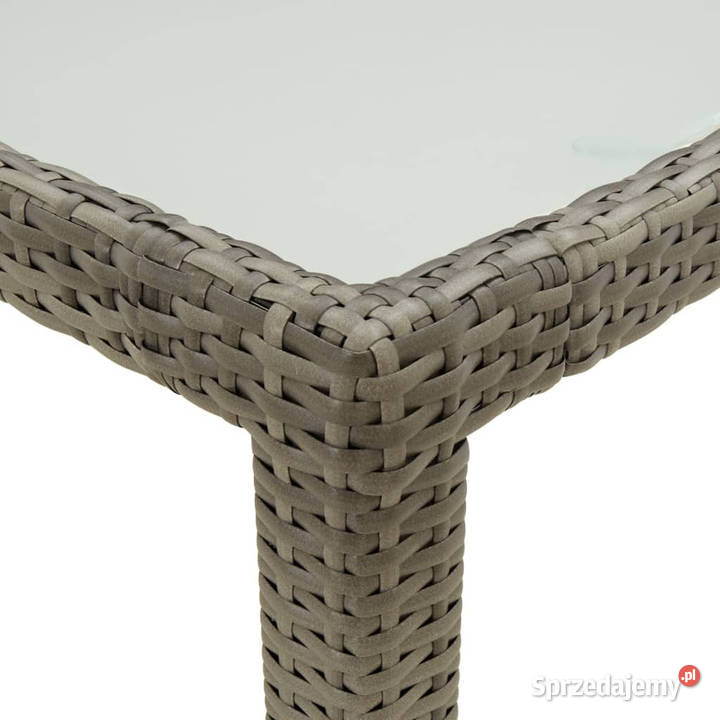 Stół ogrodowy 150x90x75 szkło hartowane i rattan Warszawa
