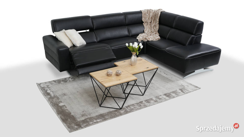 Wypoczynek skóra naturalna Relax elektryczny Komplety wypoczynkowe Gliwice sprzedam