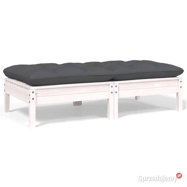 2osobowa sofa ogrodowa z poduszkami biała drewno mazowieckie Warszawa