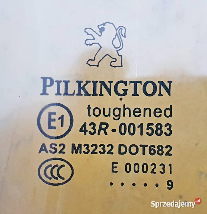 PEUGEOT 207 08r SZYBA LEWY PRAWY TYL BLOTNIK 3D Radom