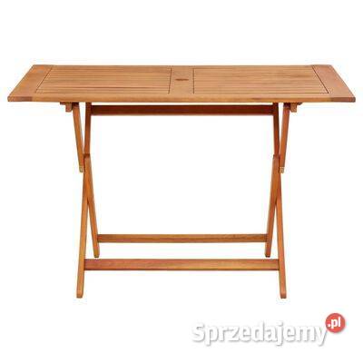 vidaXL Składany stół ogrodowy 120x70x75 lite mazowieckie