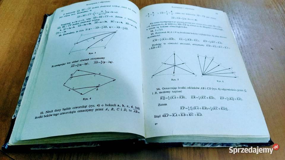 Zadania z rachunku wektorowego i geometrii Gdańsk sprzedam