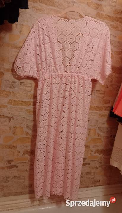 42XL Life BeachDługa różowa ażurowa narzutka małopolskie Kraków