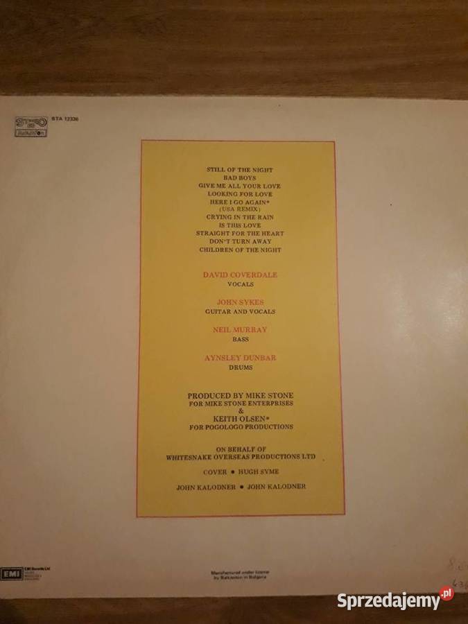 WHITESNAKE Whitesnake album 1987 płyta winylowa podkarpackie Rzeszów
