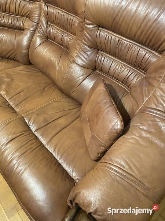 Zestaw Kler drewno skóra Dębowo skórzany Komplet Opole