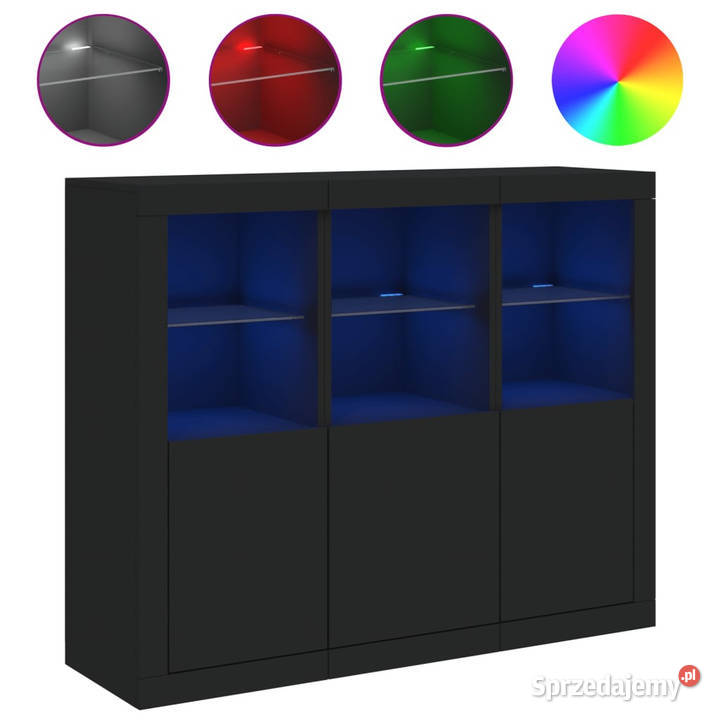 Szafki z oświetleniem LED 3 czarne WM3209101 Warszawa