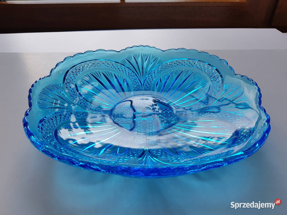 Półmisek Verre Brillant Ząbkowice kolorowe szkło Dąbrowa Górnicza