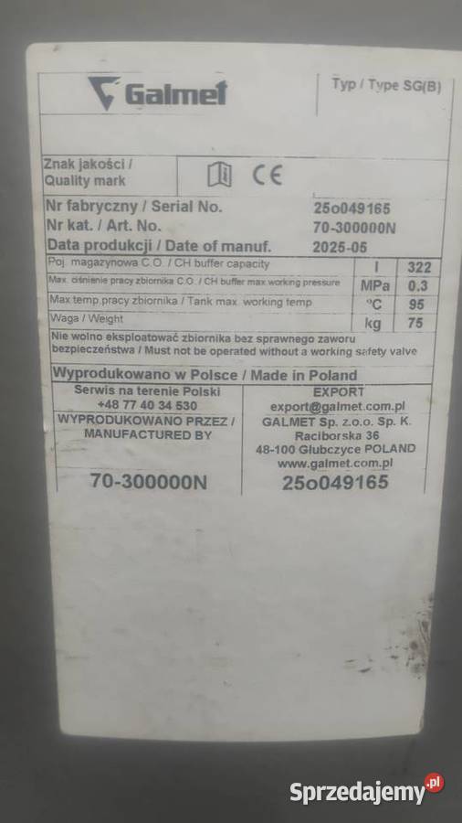 Bufor 300 l Golub-Dobrzyń