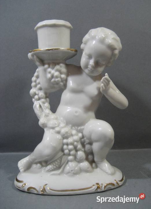 Weiss Khnert Co Figurynka Świecznik Putto dolnośląskie Wałbrzych